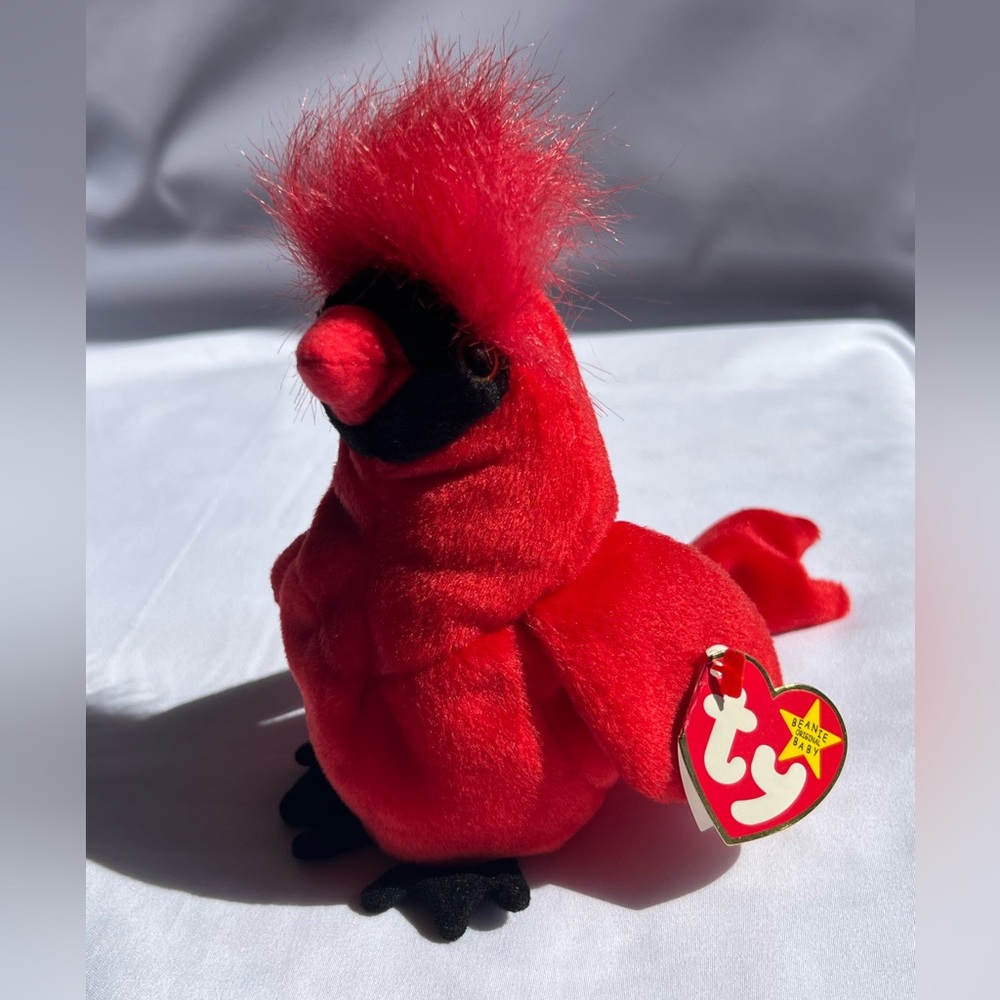 TY Beanie Babies – Mac the Cardinal, P.V.C. Pellets With 12 Errors - Picture 2 of 13